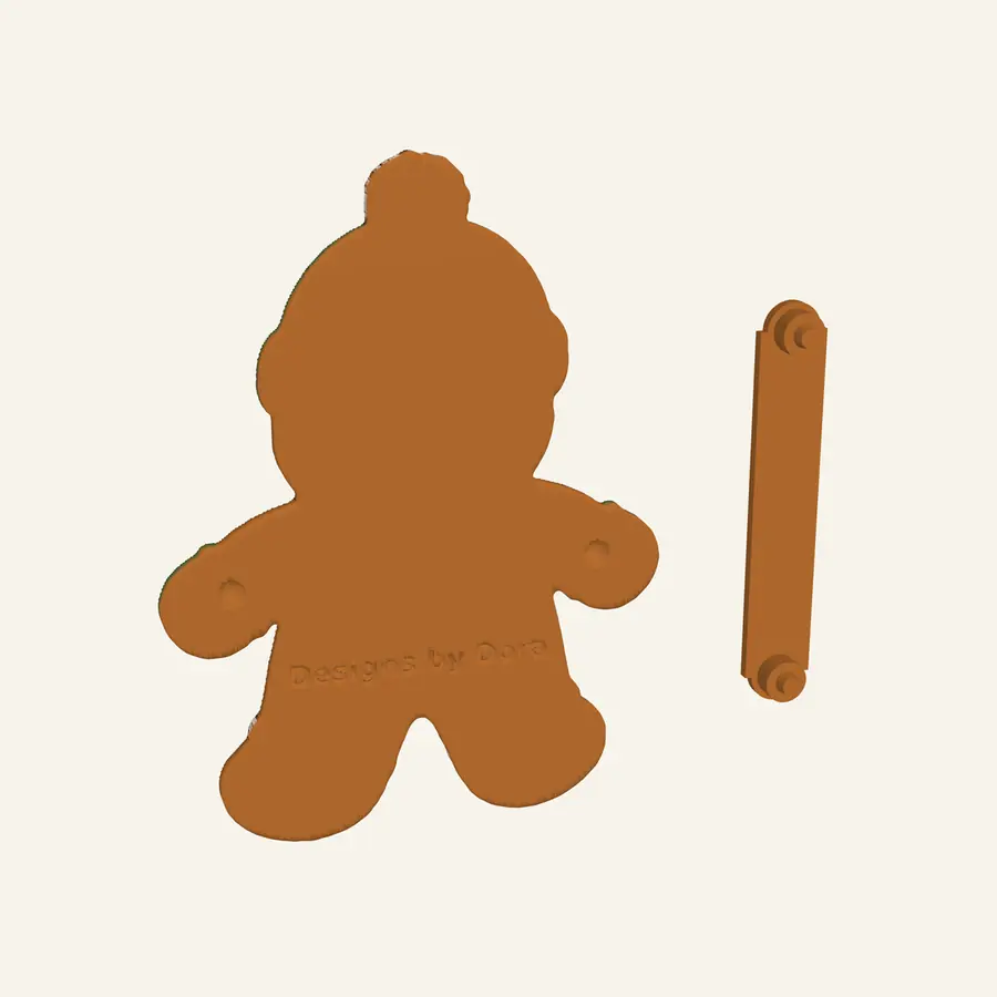 Back of a cookie with the separate ribbon keeper beside it